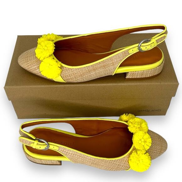 Gentle Souls Yellow and Tan Flats - Picture 4 of 11